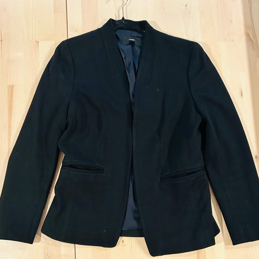 J.Crew 365 Black Open-Front Blazer | Size 4 | Professional Minimalist Office